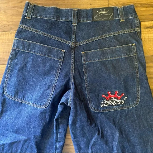 JNCO Men's Navy and Blue Jeans Sz 34x32